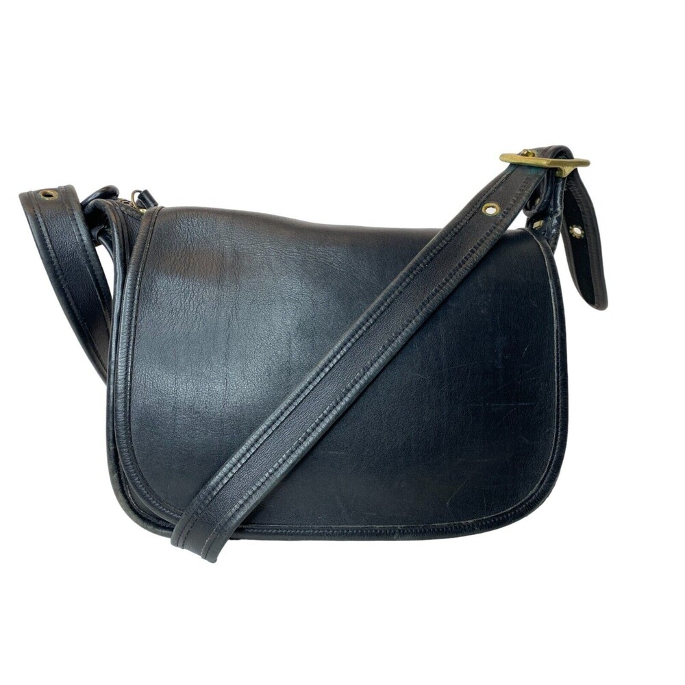 COACH Legacy Patricia Leather & Brass Crossbody Bag Black Vintage 9951 GC